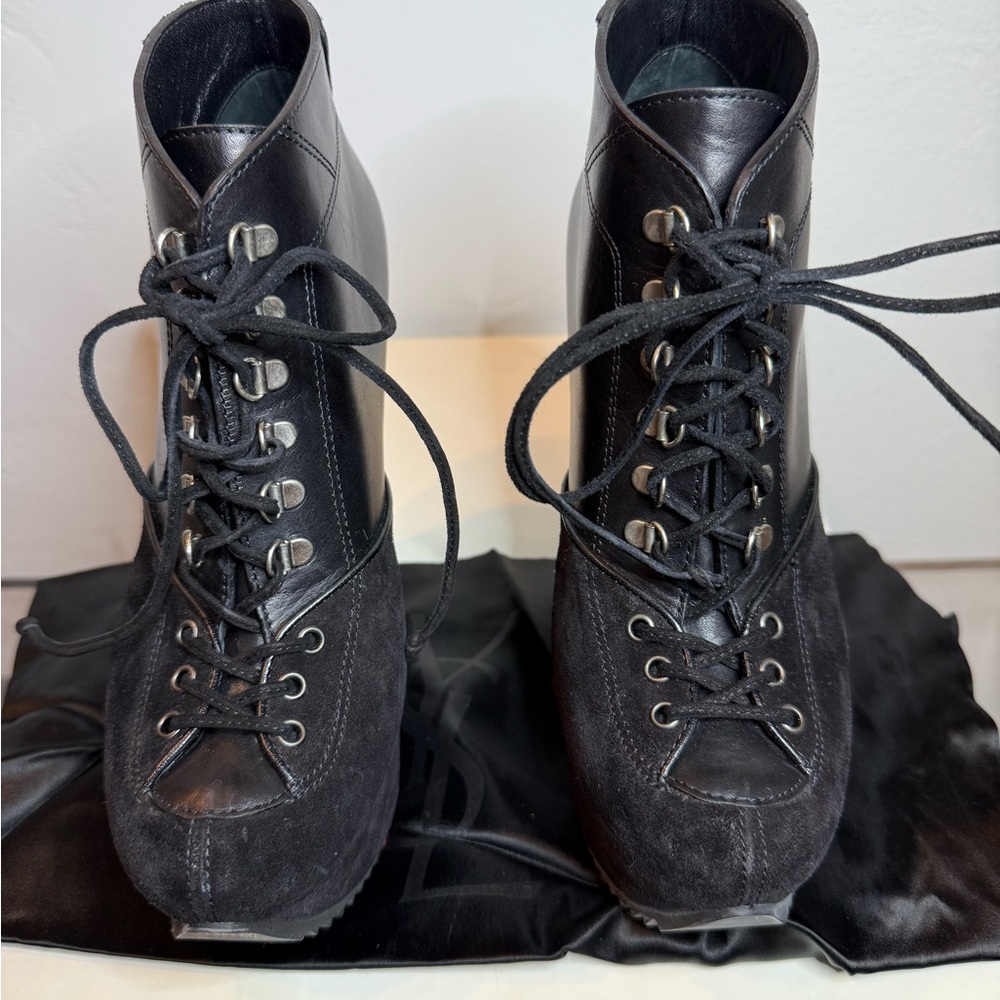 Yves Saint Laurent Black Ariana 90 Bootie